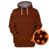 Maxcorners Pumpkin Pattern Golf Shirt For Men, Halloween Golf Shirt, Funny Halloween Golf Polos For Golfer