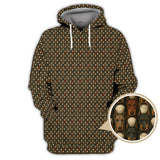 Maxcorners Dog Golf Shirt - Crazy Golf Polos For Men - Doberman Pattern Golf Shirt