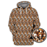 Maxcorners Paw Pattern Golf Shirt For Pet Lover, Funny Golf Polos, Crazy Golf Shirts For Golfers