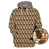 Maxcorners Dog Pattern Golf Shirt, Poodle Golf Shirt, Funny Poodle Golf Shirt For Golfers