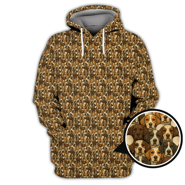 Maxcorners Pointer Golf Polos For Men, Pattern Golf Shirt, Dog Golf Shirt, Golf Gift For Golfers