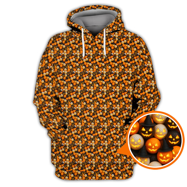 Maxcorners Pattern Golf Shirt For Golfer, Halloween Golf Shirt, Crazy Golf Shirt For Men