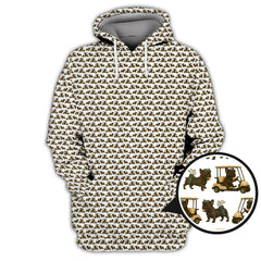 Maxcorners French Bulldog Golf Shirt, Pattern Golf Shirt For Men, Dog Golf Shirt For Golfer, Crazy Golf Shirt