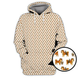 Maxcorners Pattern Golf Shirt, Crazy Dog Golf Shirt, Shiba Inu Golf For Men