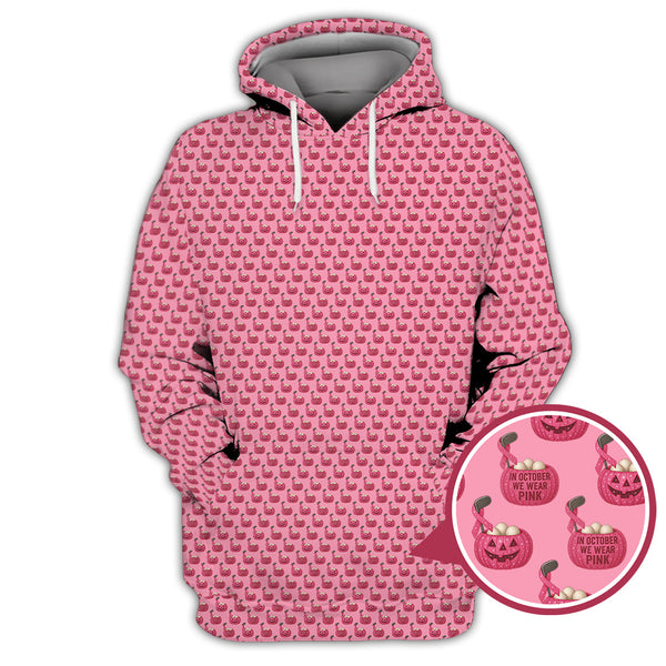Maxcorners Breast Cancer Golf Shirt For Golfer, In October We Wear Pink Shirt, Pattern Golf Shirt For Golf Players