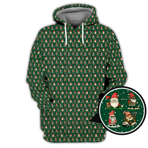 Maxcorners Christmas Golf Shirt, Pattern Golf Shirt For Golfer, Funny Golf Shirt For Men