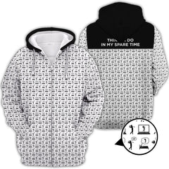 Maxcorners Funny Golf Shirt For Men, "Things I Do in My Spare Time " Shirts, Pattern Golf Polos, Best Gifts For Golfers