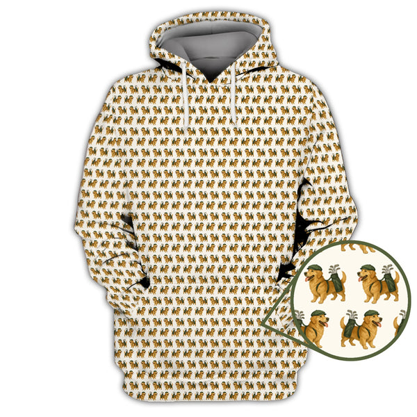 Maxcorners Golden Retriever Pattern Golf Shirt – Funny Golden Retriever Golf Shirt For Dog Lovers
