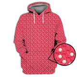 Maxcorners Pink Golf Shirt, Breast Cancer Golf Shirt For Golfer, Pattern Golf Shirt