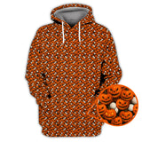 Maxcorners Pumpkin Pattern Golf Shirt, Halloween Golf Shirt For Golfes, Crazy Golf Shirt For Golf Lover