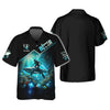 Maxcorners 3D Full Print Diver T-Shirt Underwater Adventure With Sharks Personalized Name Gift For Diver Lovers LM2111