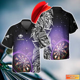 Maxcorners Darts Tattoo Maori Galaxy Customized Name 3D Hawaiian Shirt