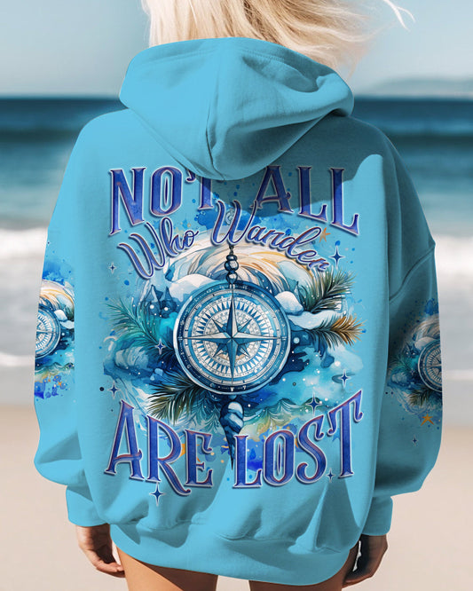 Maxcorners Not All Who Wander Are Lost Compass All Over Print LM2101