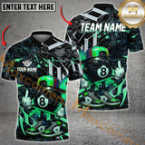Maxcorners Billiard Street Style 8-Ball Multicolor Customized Name, Team Name 3D Shirts
