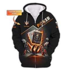 Maxcorners Live Like a King-Skull King Card Poker Custom T-Shirt, Personalized Poker Jersey, Gift For Poker PlayersLM1009