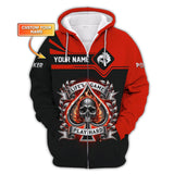 Life's Game Play Hard Poker Skull 3D Design T-Shirt, Poker Shirts, Gift For Poker Players