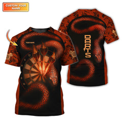 Maxcorners Dart Shirts For Men's, Flaming Dartboard Darts Jersey, Custom Name Darts Shirt LM0509