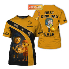 Maxcorners Best Dink Dad Ever Pickleball Shirts - Personalized Father's Day Gifts - Personalised Photo Gifts LM0509