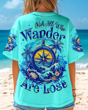 Maxcorners Not All Who Wander Are Lost Compass All Over Print LM1501