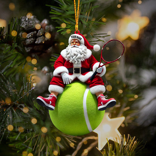 Maxcorners Sport Lover Santa Home Decor Christmas Ornament, Personalized Ornament 2D Flat LM2211
