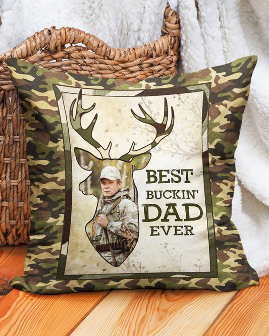 Maxcorners Personalized Best Buckin' Dad Ever Deer Pillow LM1601