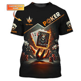 Live Like a King-Skull King Card Poker Custom T-Shirt, Personalized Poker Jersey, Gift For Poker Players