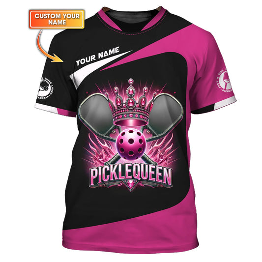 Maxcorners Just a Girl Who Loves Pickleball - PickleQueen Custom T Shirts, Pickleball Shirts for Women, Gift For Pickleball Fan