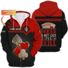 Maxcorners Poker Is Not Luck Poker Card Custom Shirts, ACE Card Poker Gift T ShirtsLM1009