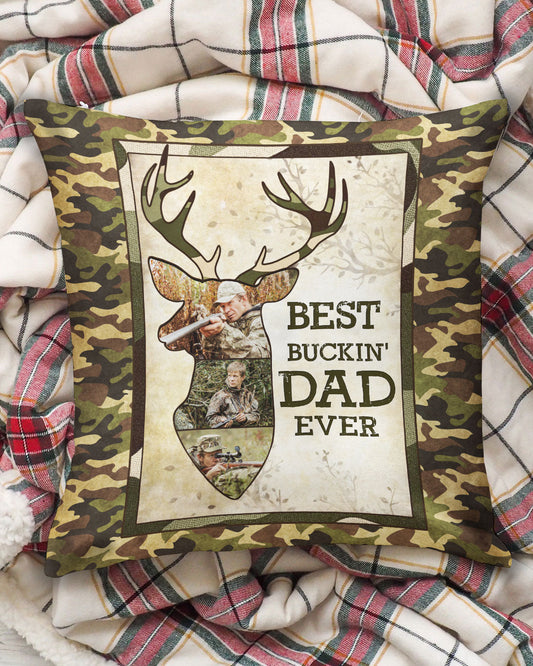 Maxcorners Personalized Best Buckin' Dad Ever Deer Pillow LM1601