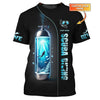 Maxcorners Diver With Diving Tank Custom Name 3D Shirt Born To Dive Personalized Gift For Diver Lovers LM2111