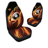 Maxcorners 8 Ball Billiard Fire Personalized Name Car Seat Covers Universal Fit (2Pcs)
