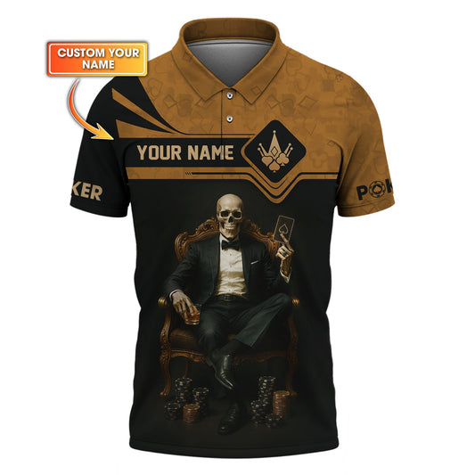 Maxcorners Grim Reaper Custom Personalized Poker Chips Shirts, ACE Card T Shirt, Poker Gift IdeasLM1009