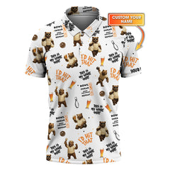 Maxcorners Custom Name Bear Bowling Jersey – Funny Custom Tenpin Shirt – Bowling and Beer Gift for Bowlers LM0509