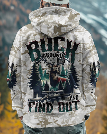 Maxcorners (Hot Deal) Buck Around And Find Out Deer Hunting All Over Print LM1601