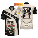 Funny Poker Shirts, I'M JUST HERE FOR THE POT Shirt, Custom Poker Polos For Men, Gifts For Poker Lovers