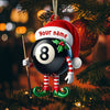 Maxcorners Billiard Santa Ball Christmas Ornament, Personalized Ornament 2D Flat LM2211