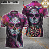 Maxcorners Day of the Dead Darts Jersey Multicolor Option Customized Name, Team Name 3D Shirt