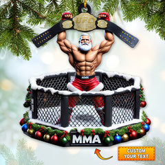Maxcorners Custom Name MMA Boxing Ornament, Boxing  Lover Christmas Gift 2D Flat LM2111