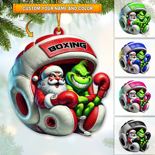 Maxcorners Custom Name Boxing Ornament, Christmas Gift for Boxing Lover 2D Flat LM2111