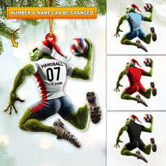 Maxcorners Custom Name Stink Christmas Handball Ornament, Christmas Gift for Handball Lover 2D Flat LM2111