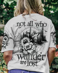 Maxcorners Not All Who Wander Are Lost Black And White All Over Print -Ty1204242 LM2101