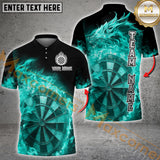 Maxcorners Darts Dragon Flame Multicolor Option Customized Name, Team Name 3D Shirt