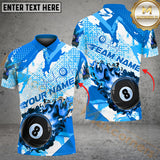 Maxcorners Ball 8 Pool Paint Fire Flame Billiard Jersey Multicolor Options Personalized Name, Team Name 3D Shirt