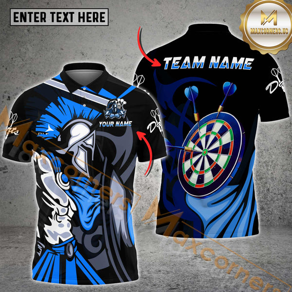 Maxcorners Darts Spartan Multicolor Option Customized Name, Team Name 3D Shirt