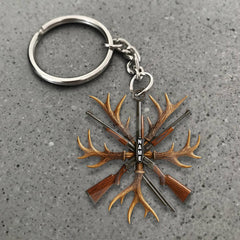 Maxcorners Custom Name Hunting Ornament, Antlers and Rifles Christmas Decor for Hunters

 LM0411