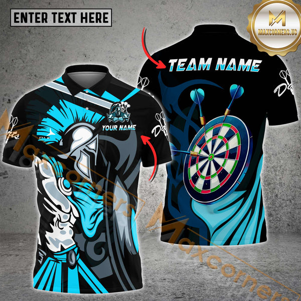 Maxcorners Darts Spartan Multicolor Option Customized Name, Team Name 3D Shirt