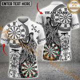 Maxcorners Darts Wolf Viking Style Multicolor Option Customized Name, Team Name 3D Shirt