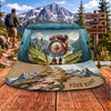 Maxcorners Hiking Backpack Compass Mountain Landscape Adventure Personalized Name 3D Cap