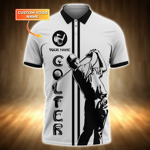 Maxcorners Golf Golfer Customized Name 3D Shirt