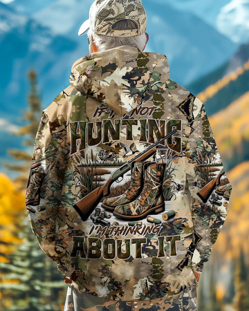 Maxcorners If I'm Not Hunting I'm Thinking About It All Over Print LM1601